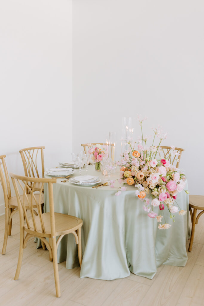 Omaha Studio Micro Wedding Reception Set up 
