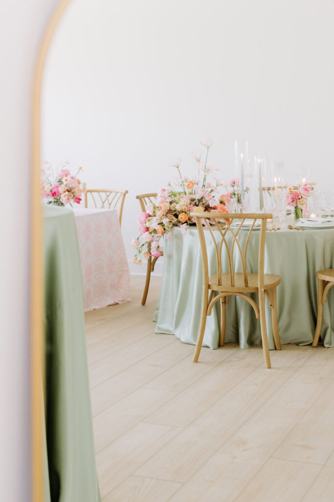 Omaha Studio Micro Wedding Reception Set up 