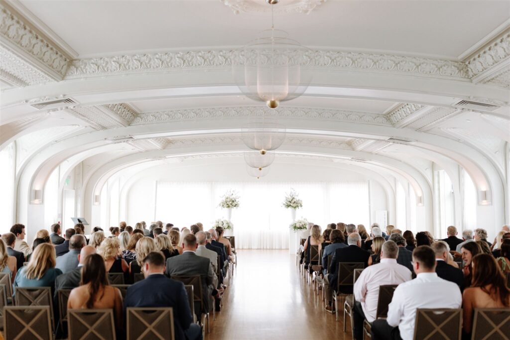 Schimmel Ballroom wedding ceremony location at The Cottonwood Hotel in Omaha