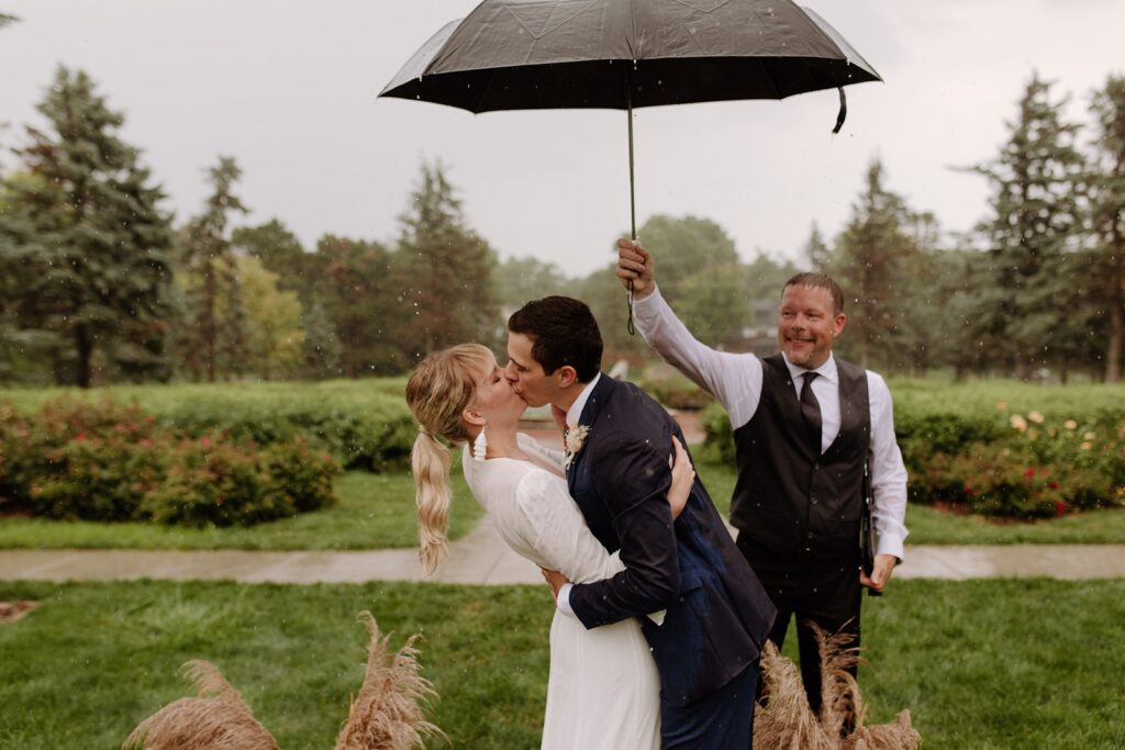 Rainy elopement in Omaha Nebraska