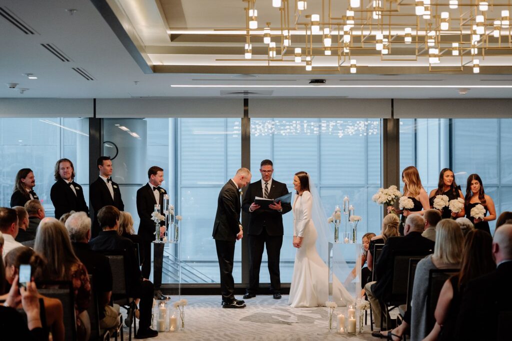 The Farnam Hotel wedding ceremony in Omaha Nebraska