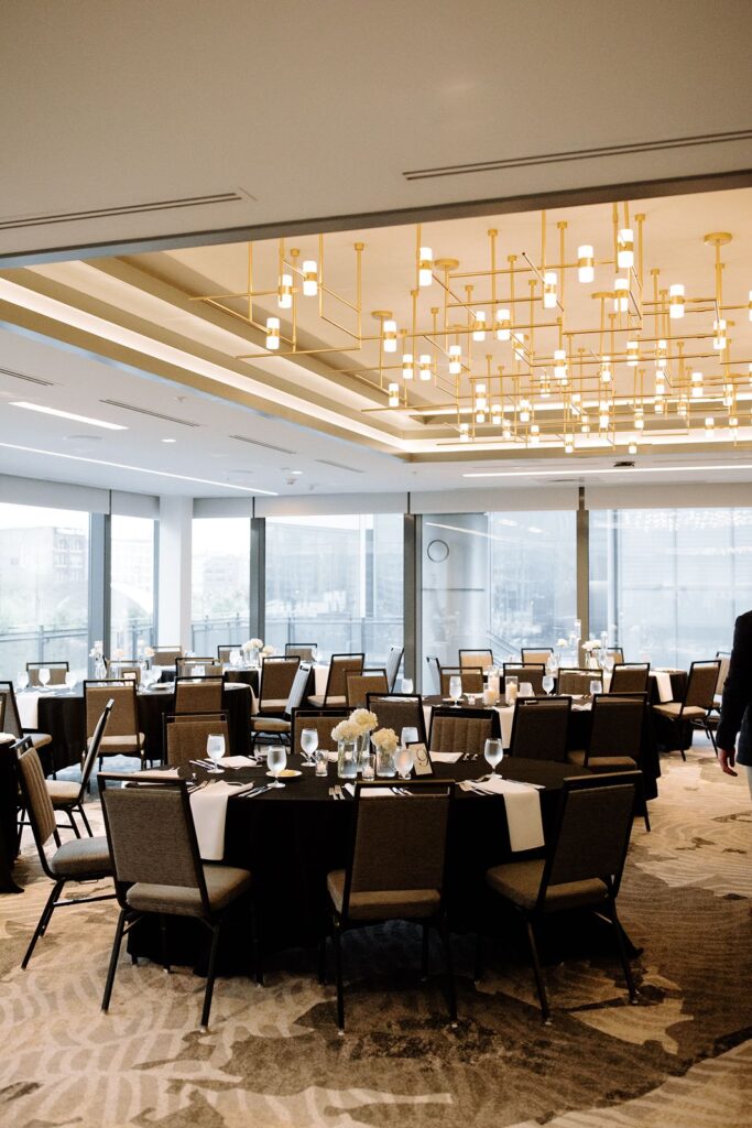 Wedding reception design at The Farnam Hotel