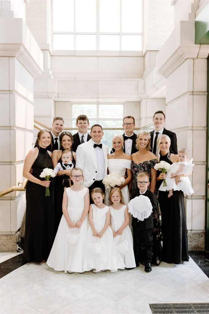 Leo Ballroom Omaha wedding party.